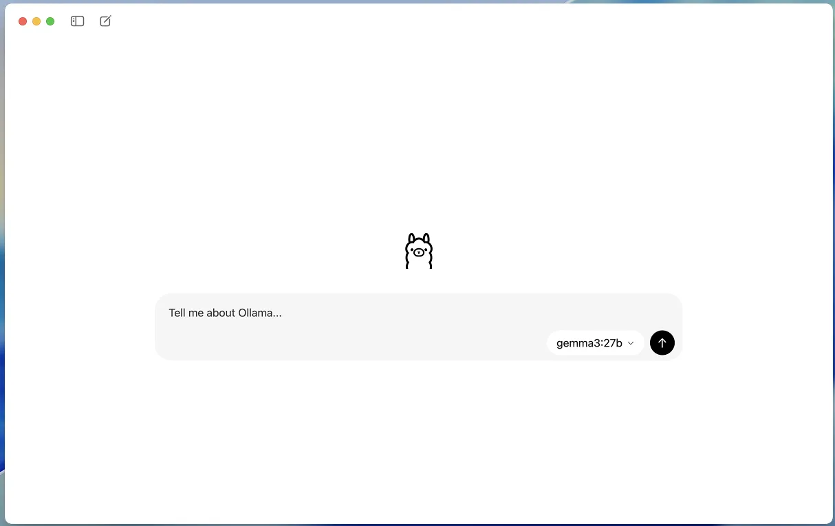 Ollama Programı Ekran Görüntüsü