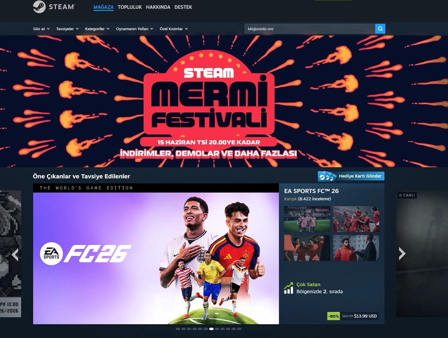 Steam Programı Ekran Görüntüsü