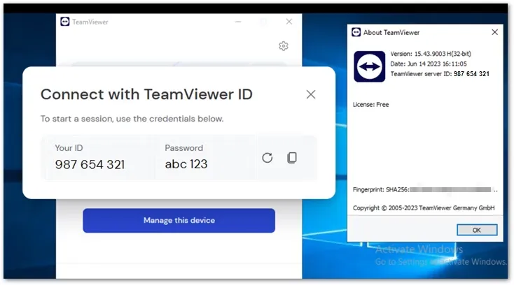 TeamViewer Programı Ekran Görüntüsü